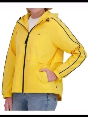 Tommy Hilfiger Yellow Hooded Windbreaker Jacket